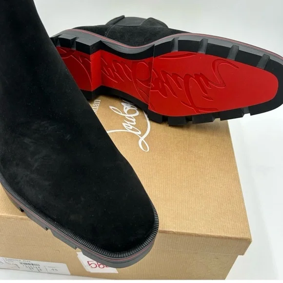 Men’s Christian Louboutin alpinosol Suede Chelsea Boots size 45 made in Italy - Picture 10 of 11